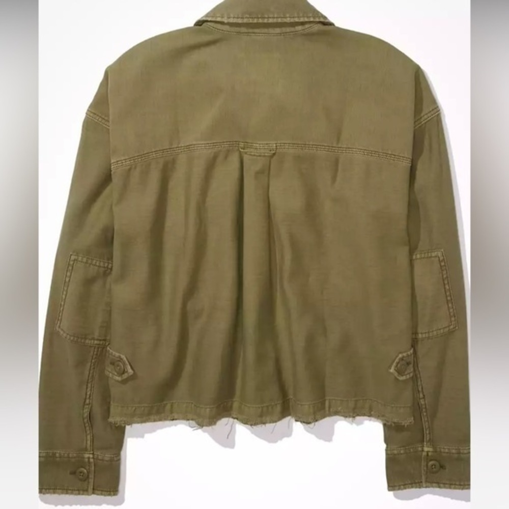 American‎ Eagle Cropped Military Shacket XS - Picture 6 of 11